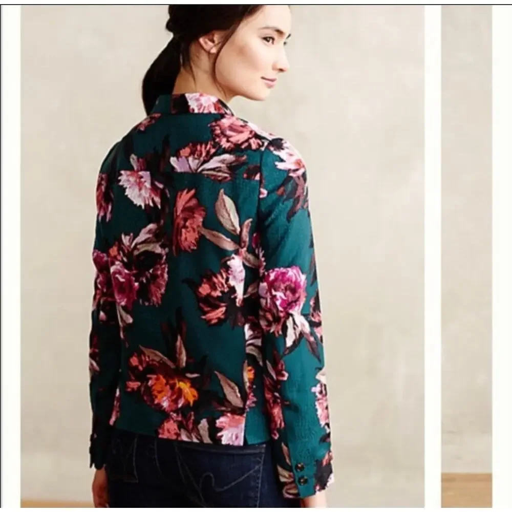 Anthropologie Cartonnier Floral‎ Jacket